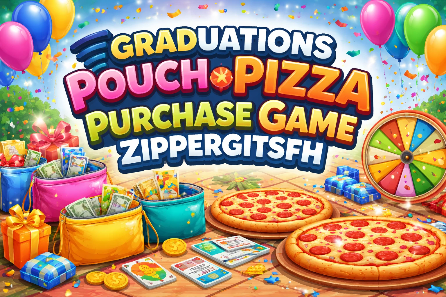 Graduations Pouch Pizza Purchase Game Zippergitsfh